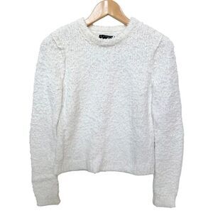Rag & Bone for Barney’s Chunky Knit Sweater White Fluffy Crew Neck Women’s XS